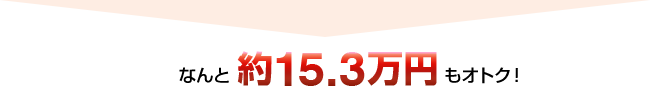 なんと約15.3万もオトク!