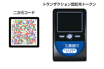 二次元コードと認証用トークン 二次元コードと認証用トークン