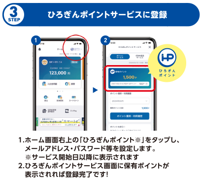 STEP3.ひろぎんポイントサービスに登録