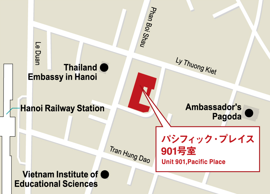 ハノイ駐在員事務所の地図