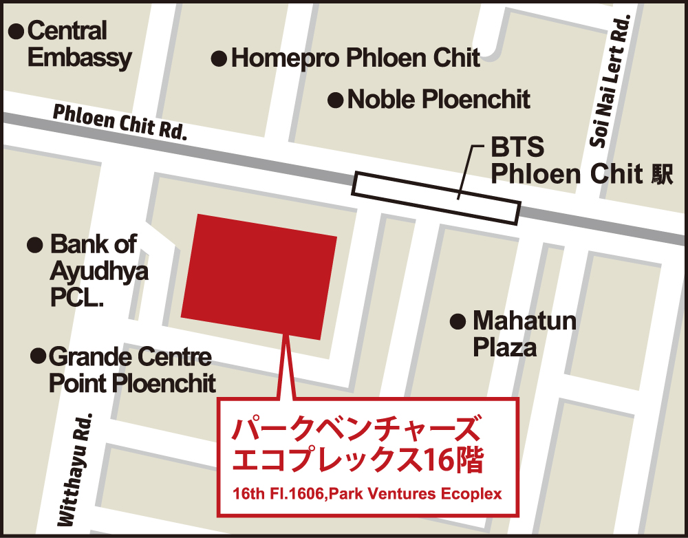 バンコック駐在員事務所の地図