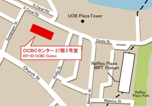 シンガポール現地法人の地図