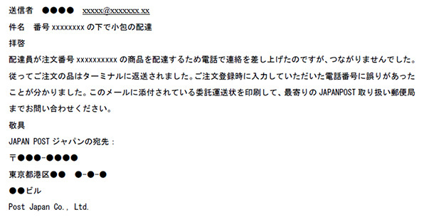 ウイルス付きメール（イメージ）