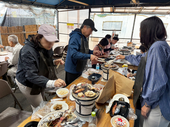 道の駅での海鮮BBQ
