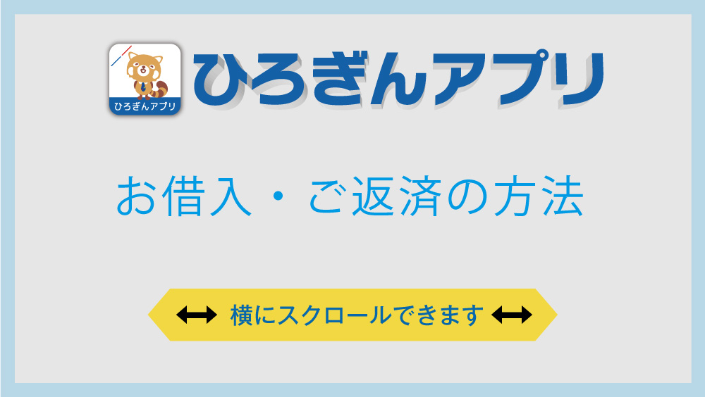 ひろぎんアプリ借入・返済のご利用方法