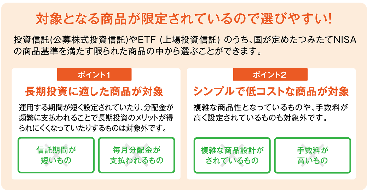 対象となる商品が限定されているので選びやすい！