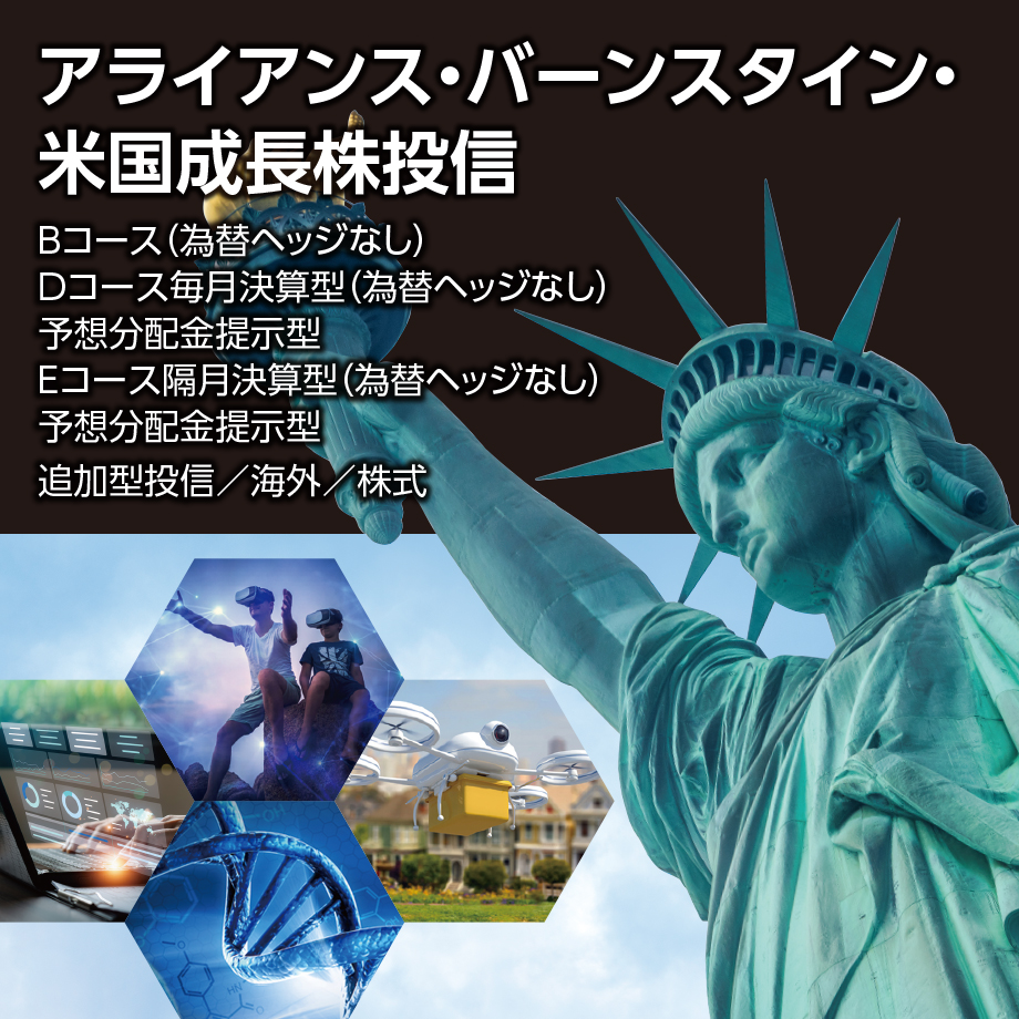 アライアンス・バーンスタイン・米国成長株投信 為替ヘッジ無し（Bコース、Dコース毎月決算型 予想分配金定時型、Eコース隔月決算型 予想分配金定時型）