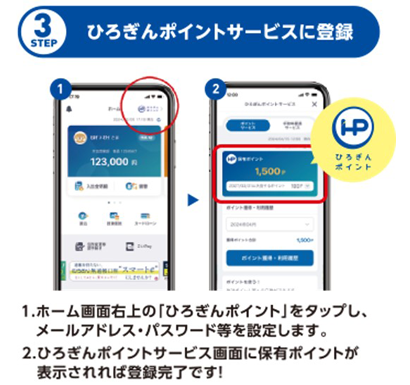 STEP3.ひろぎんポイントサービスに登録