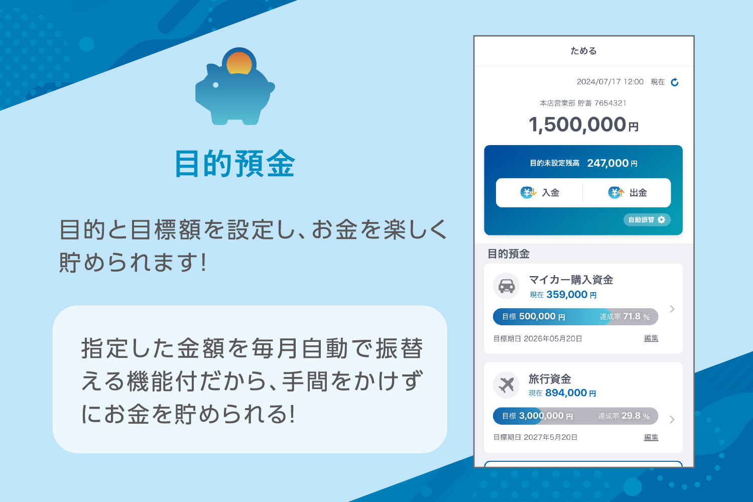 目的預金