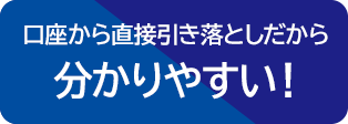 口座から直接引き落としだから　分かりやすい！