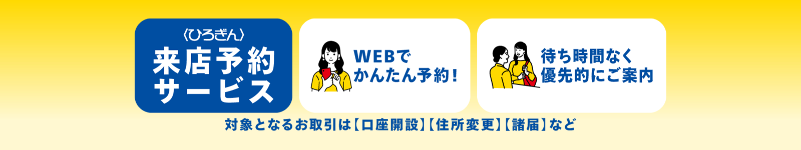 〈ひろぎん〉来店予約サービス